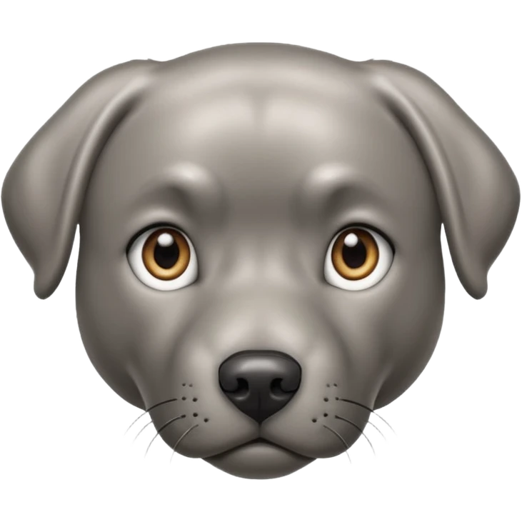 Silver labrador emoji