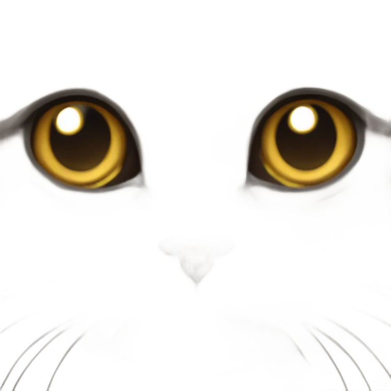 gray scottish fold long-hair cat emoji