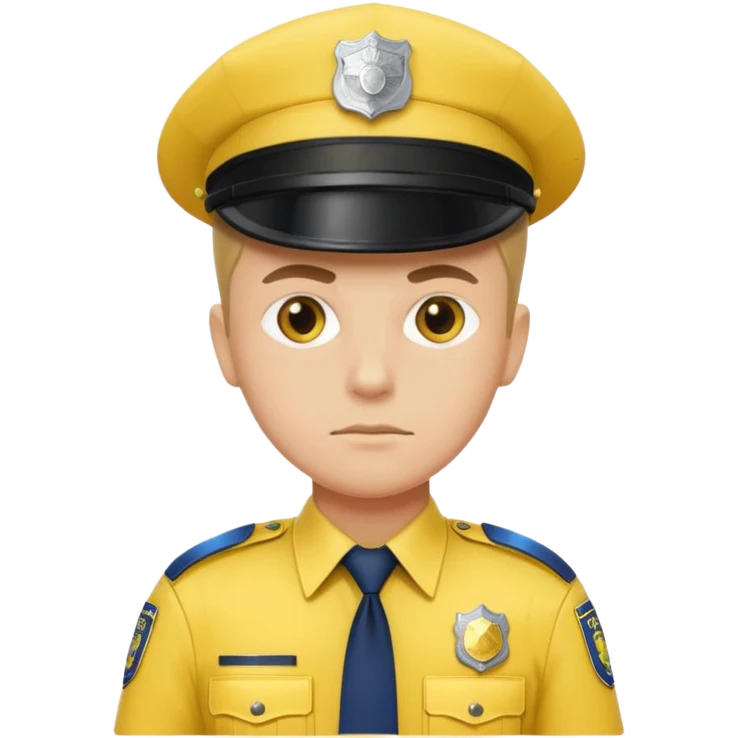 police with yellow uniform emoji