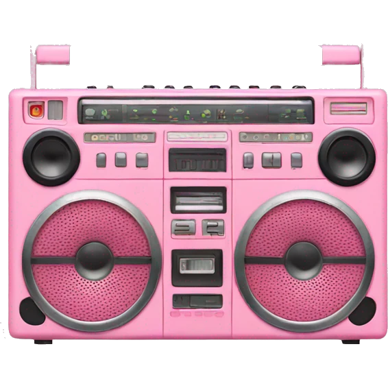 Light pink boombox  emoji