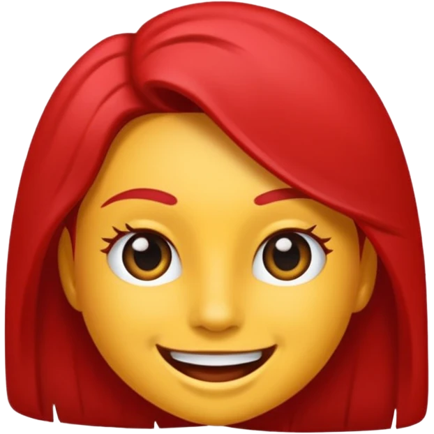 Crea un cara sonrojada roja emoji