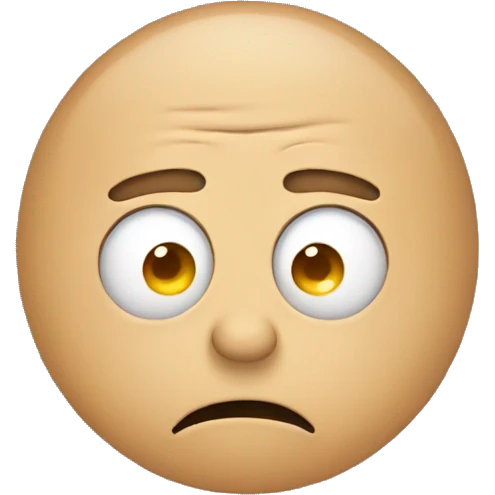 depressed emoji with eyebags emoji