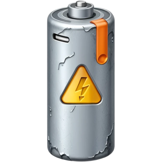 Alkaline Battery draining battery emoji