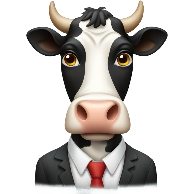 Business cow emoji