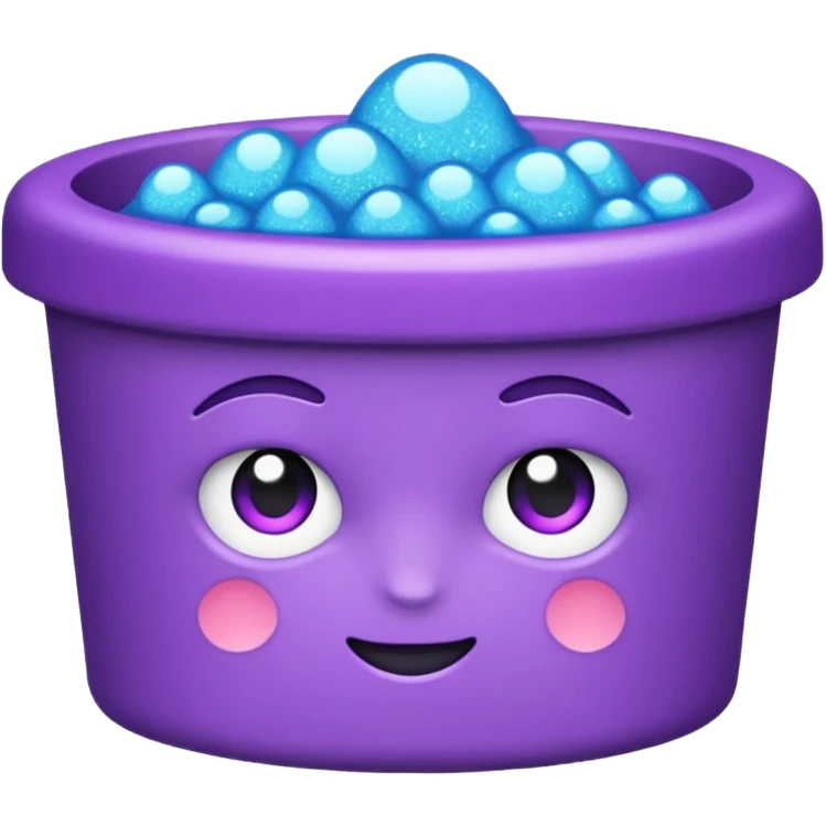 glitter purple and cian bin emoji