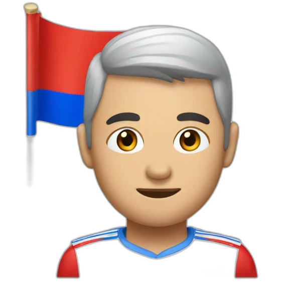 Tokaev with Russian flag emoji