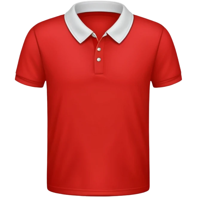 Red t shirt with collar emoji
