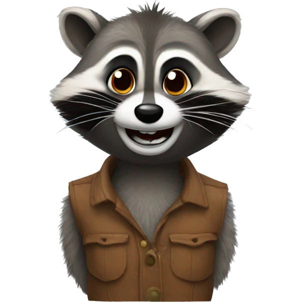 Crazy racoon  emoji