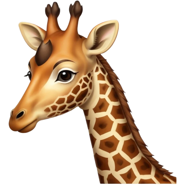 la girafe avec un cerf tete avec lenseigne body shop derriere elle emoji