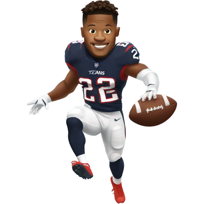 Texans running back Joe Mixon pointing like he got a first down emoji