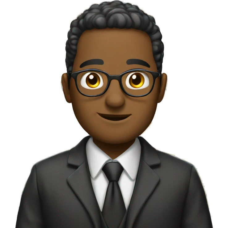 Profesor joven con libros emoji