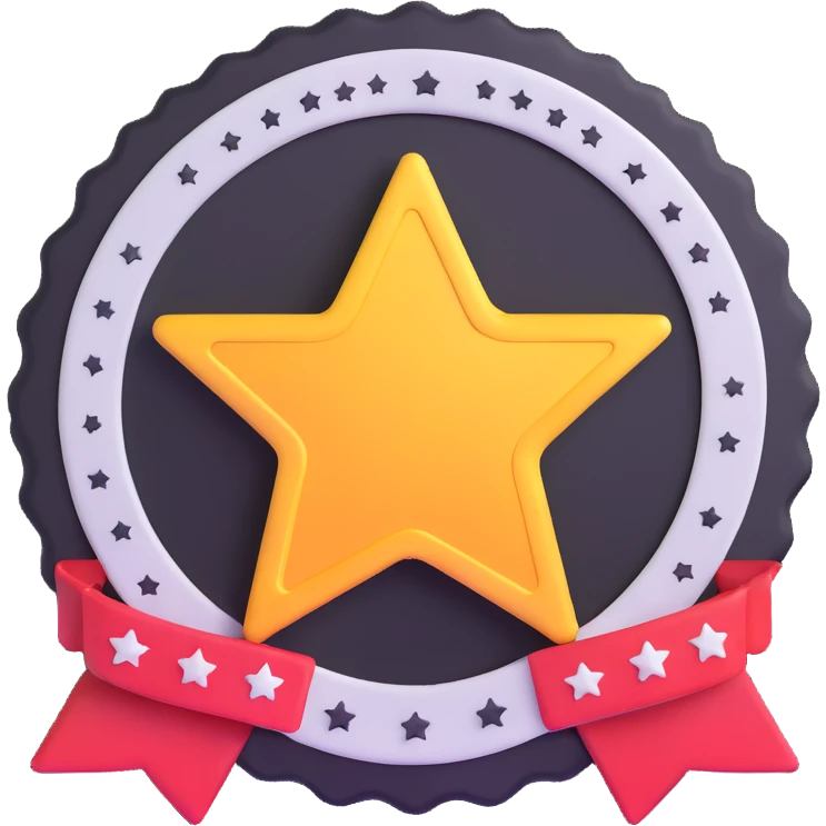 trust badge, reliability seal, credibility rating emoji