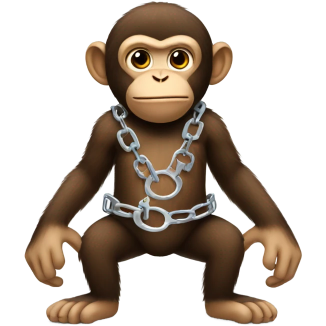 monkey wearing handcuffs emoji