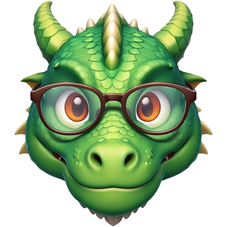 I want a dragon with glasses on emoji