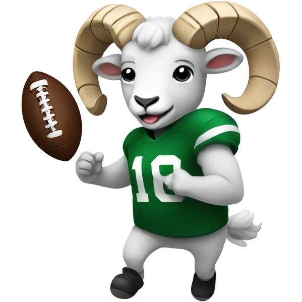 Ram playing football emoji