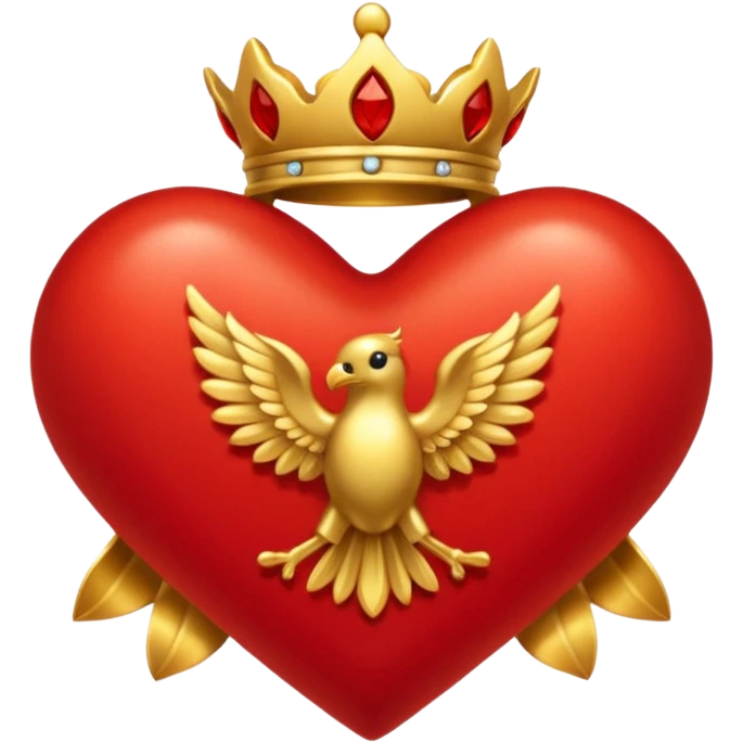 rococó moño rojo con dorado emoji