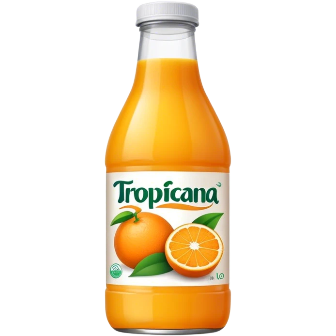 Tropicana bottle orange juice, fat bottle emoji