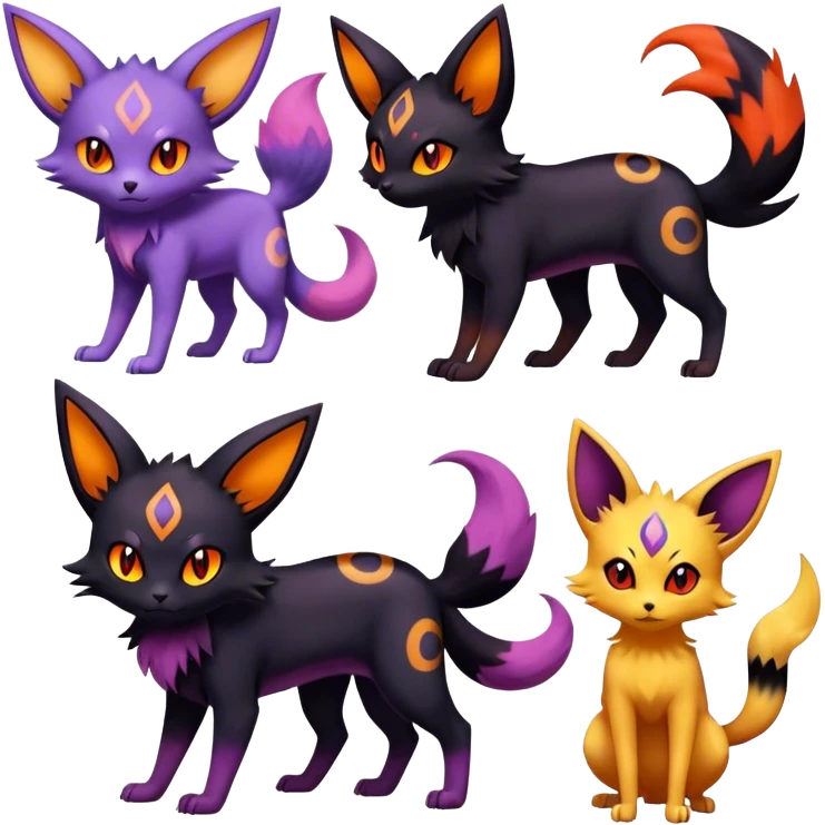 Umbreon-Litten-Espeon-Zorua-Torracat-fusion-hybrid full body emoji