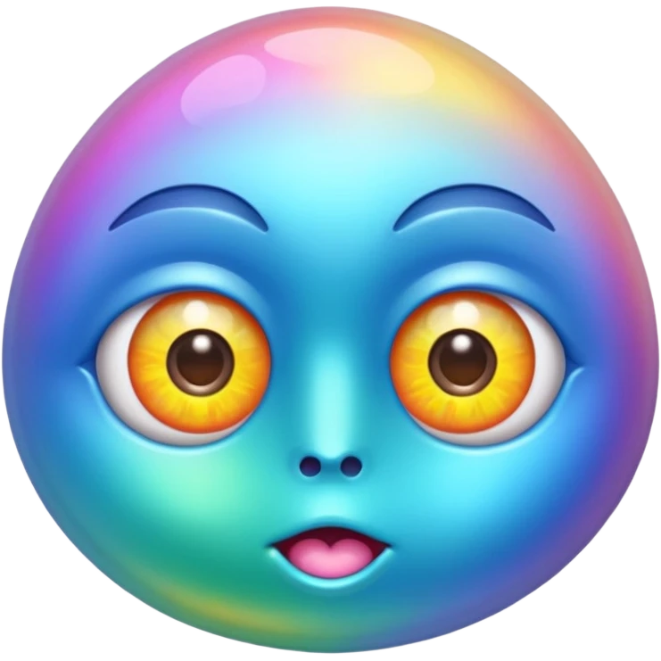 colorful minerals with eyes and mouth emoji