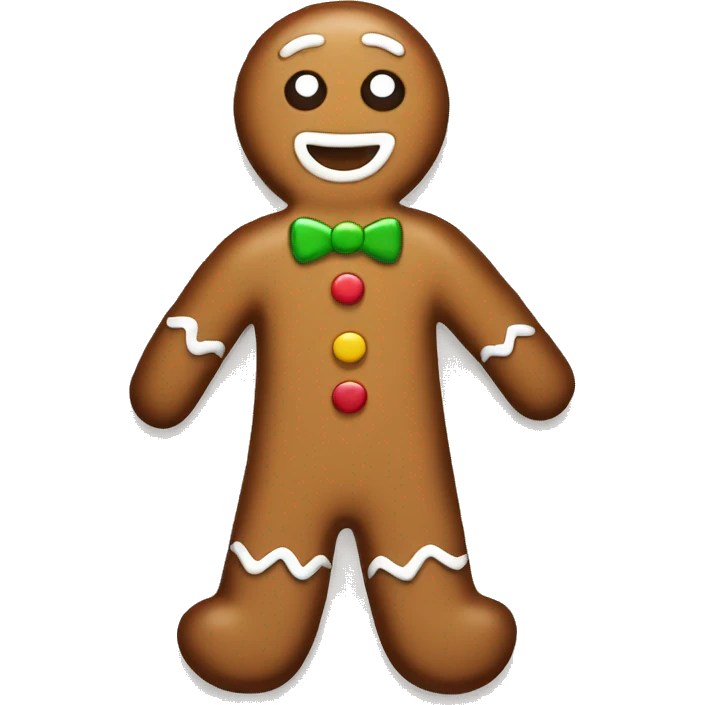 Gingerbread man emoji