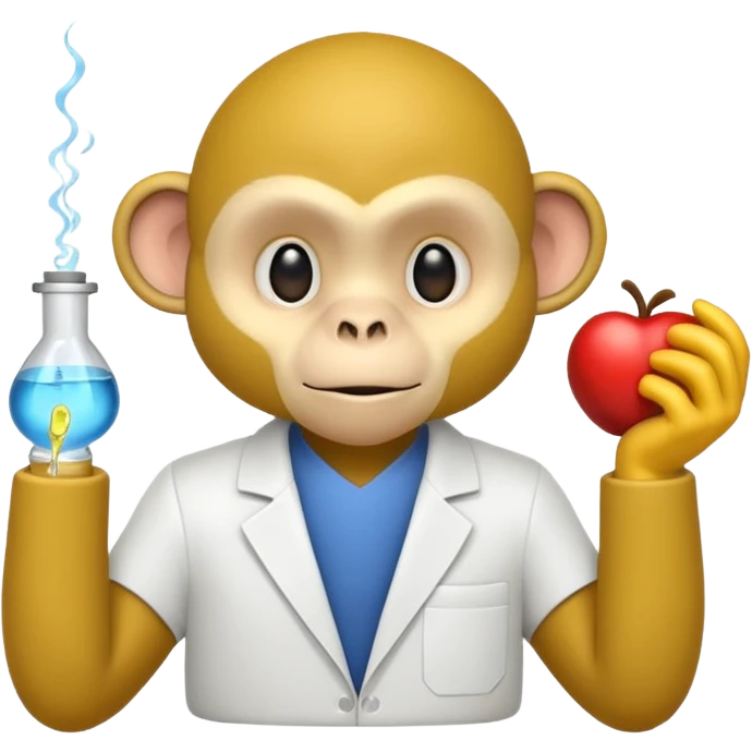 scienist and scienist item withyellow monkey emoji