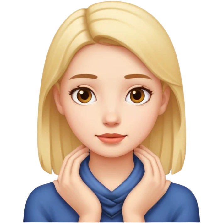 girl with hands around neck  emoji