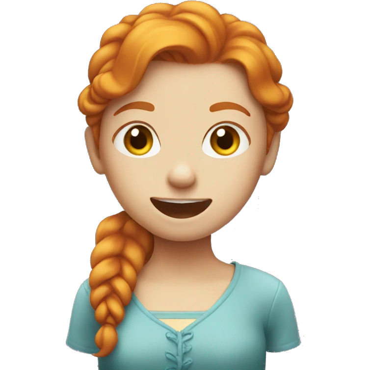 Ginger girl winking  emoji