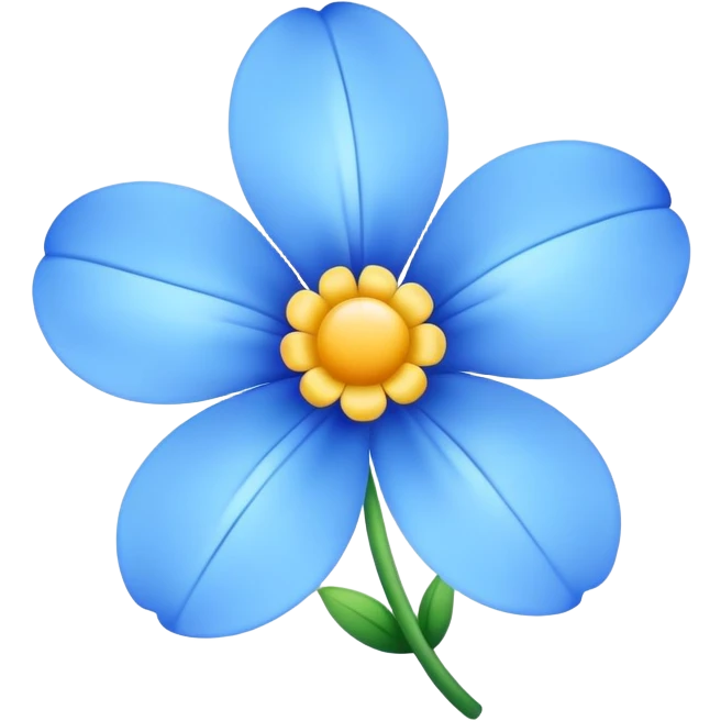 Blue flower emoji