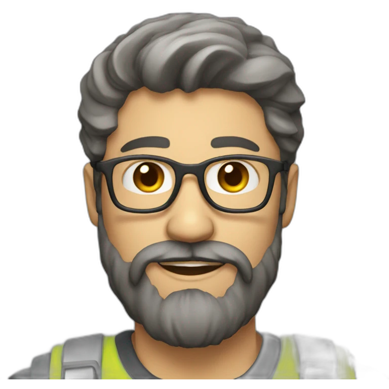 super electrical engineer with beard emoji