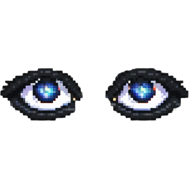 simple pixel art eyes emoji