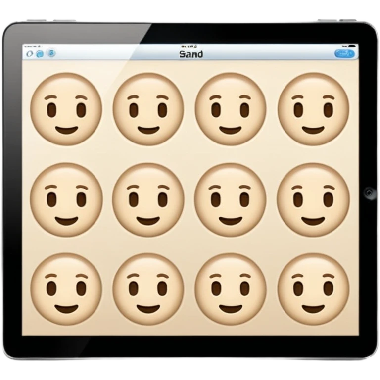 Sand colored emojis visualizing daily planning on an iPad  emoji