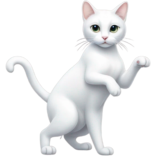 Ballerina white cat emoji