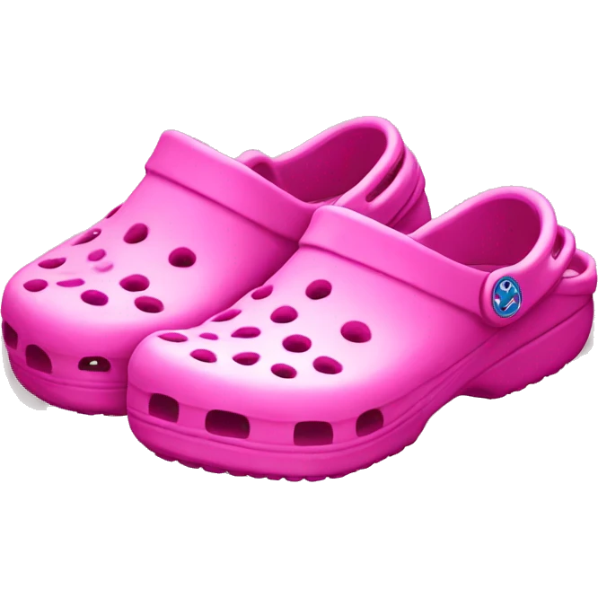 pink pair of crocs shoes emoji