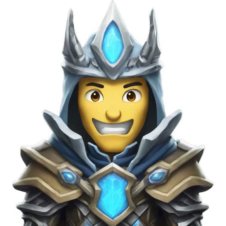 The anime-style Lich King welcomes emoji