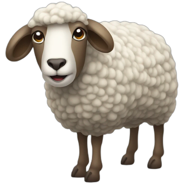 Sheep pooping emoji