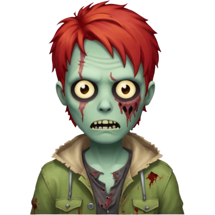 Zombie ponda red hair  emoji