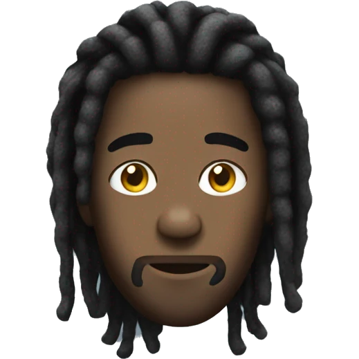 Black bly with dreads emoji