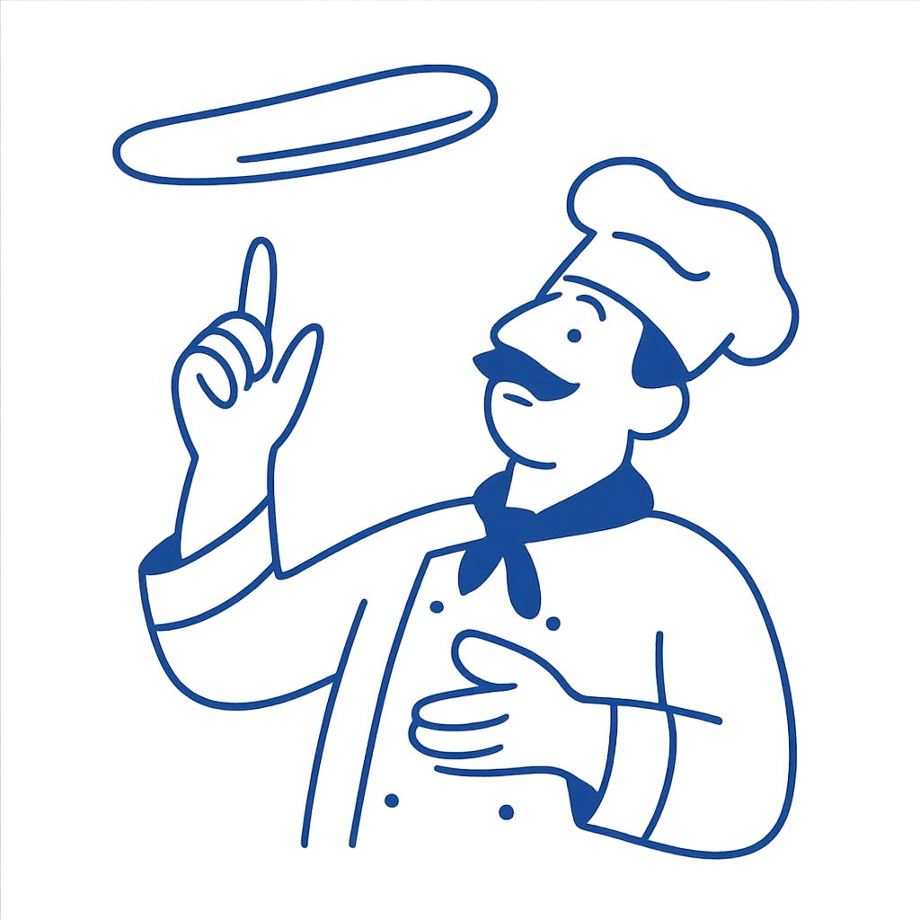Italian chef tossing pizza in the air emoji