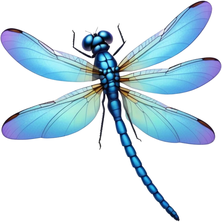 blue dragonfly emoji