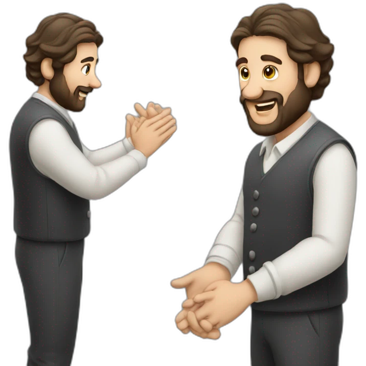 jewish man rubbing hands togethet emoji