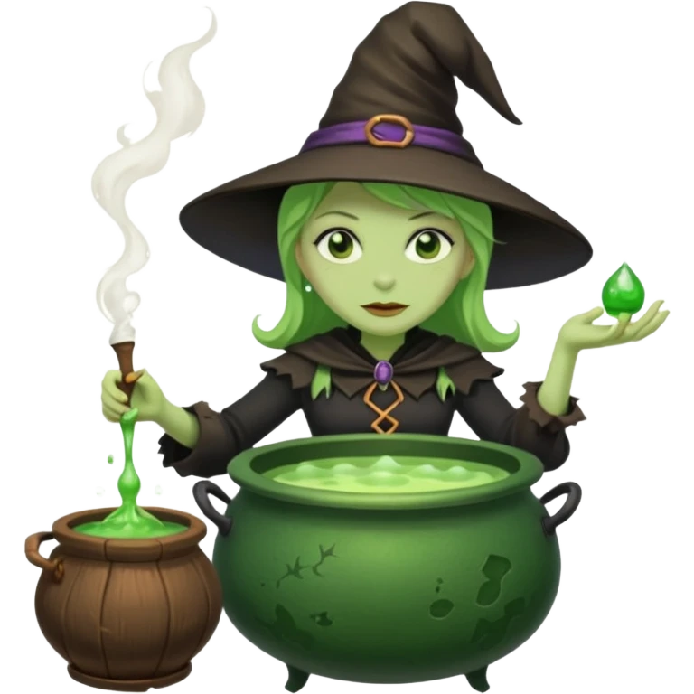 green witch cooking potion emoji