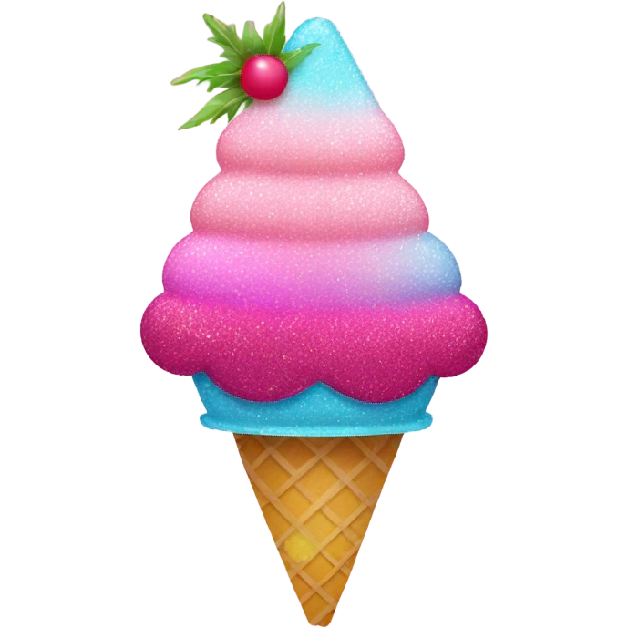 Pink ombre snow-cone with glitter  emoji