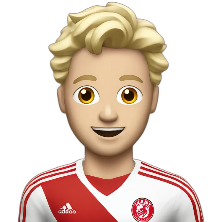 ajax player kicking blonde emoji