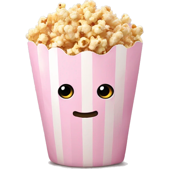 Light pink popcorn emoji