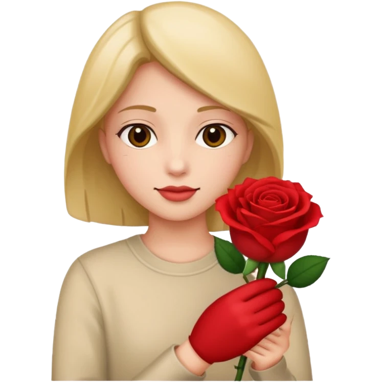 Flower 🌹in hand emoji