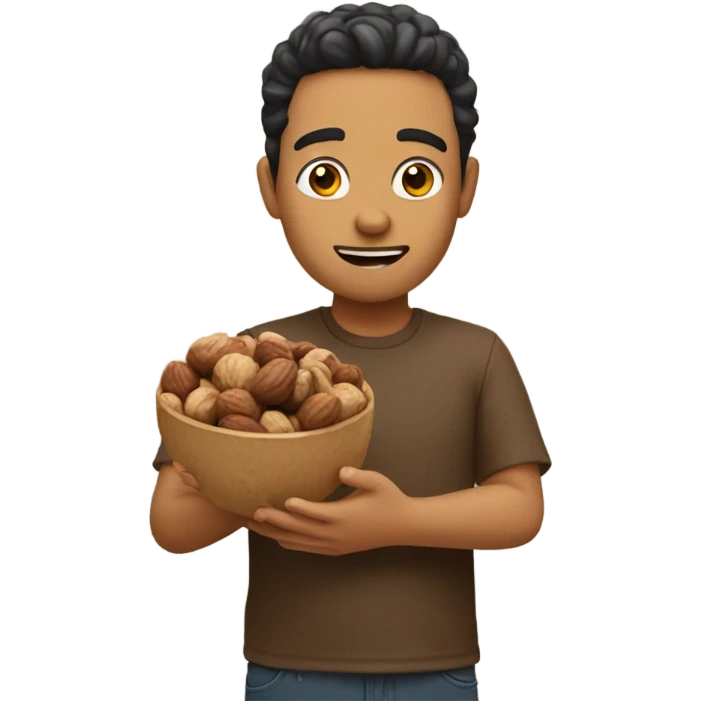 Me holding nuts emoji