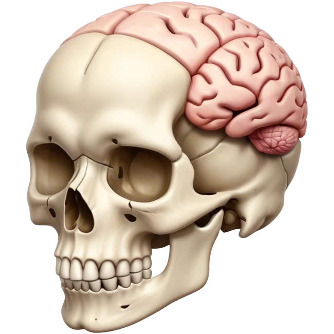 Skull with brain emoji