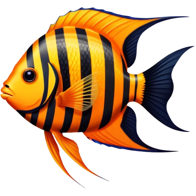 Angelfish with striped pattern emoji
