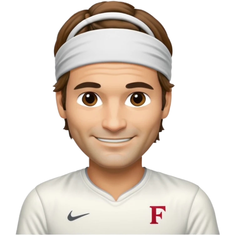 roger federer with head band emoji