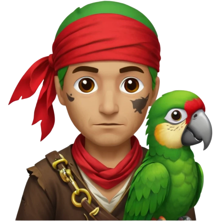 pirate and parrot emoji